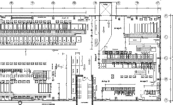 Layout Produktionshalle